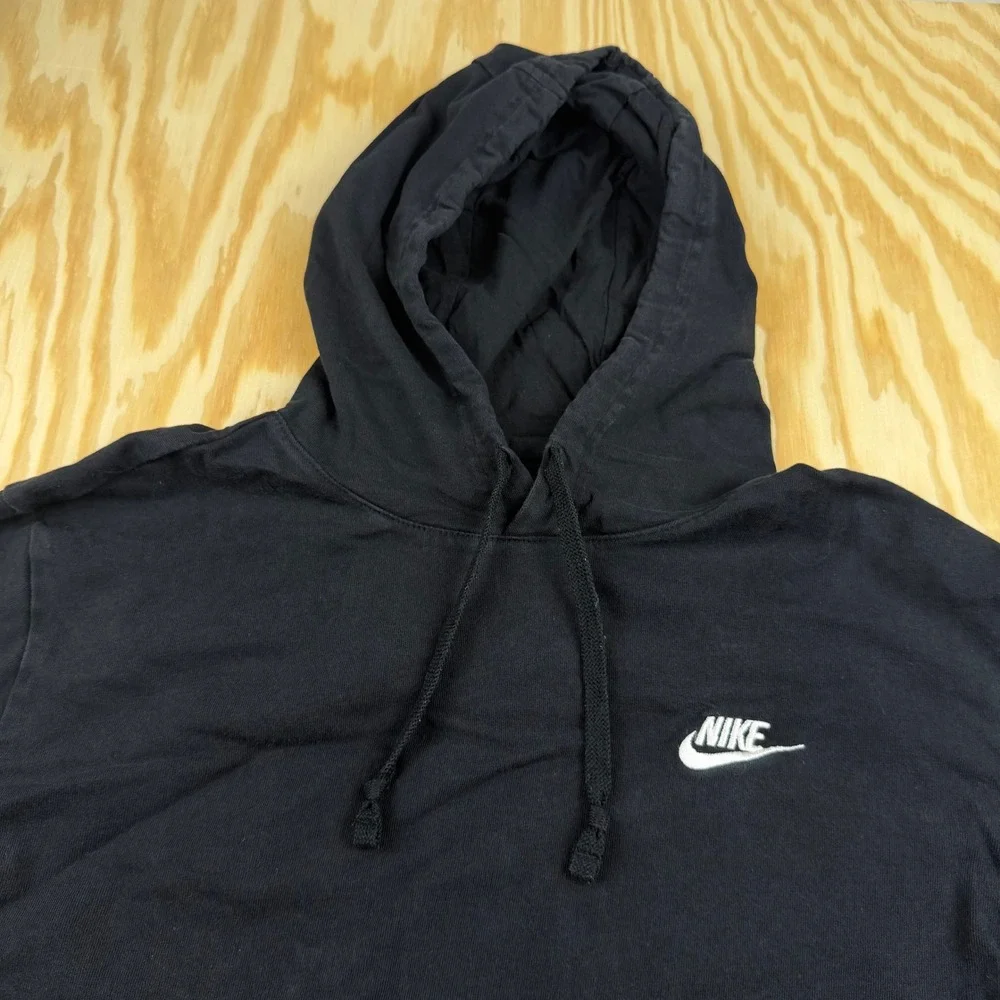 Nike Sportswear Mens Black Jersey Hoodie Futura Logo Pullover 807249-010 Size M